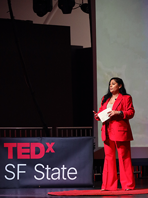 Janet Wright Speaking at the TEDx event 